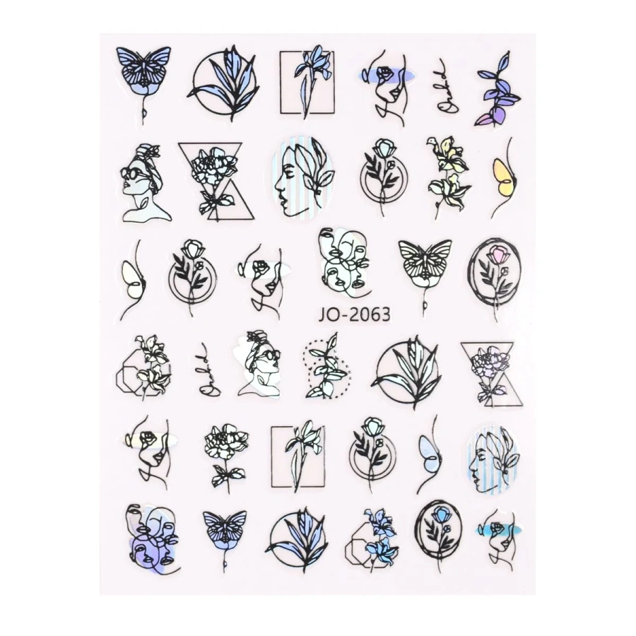 Naklejki na paznokcie samoprzylepne motyw roślinny