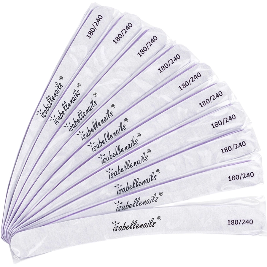 Pilnik do Paznokci Banan Zebra 180/240 | Bezpieczny Pakiet | 10 szt. – isabellenails