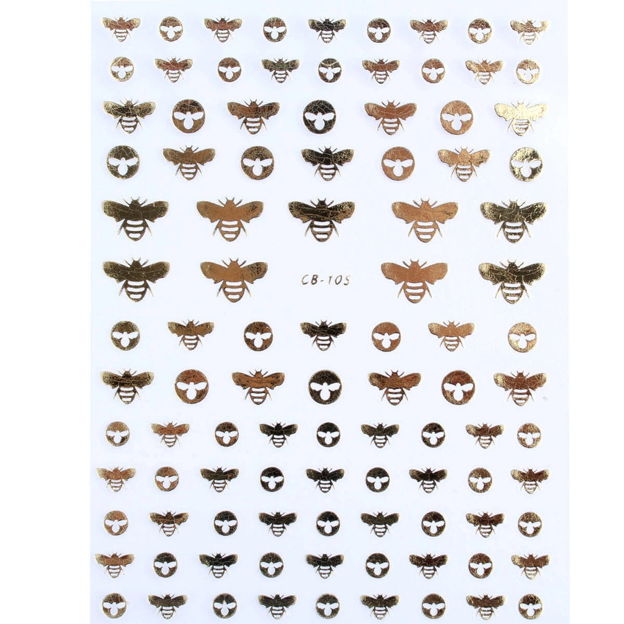 Naklejki 3D na paznokcie pszczoły złote CB-105