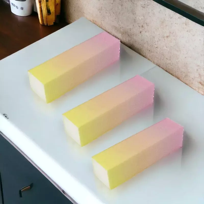 Blok bloczek polerski do paznokci ombre żółto-różowy 1 szt.