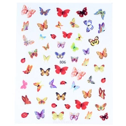 Naklejki 3D na paznokcie motyle 806