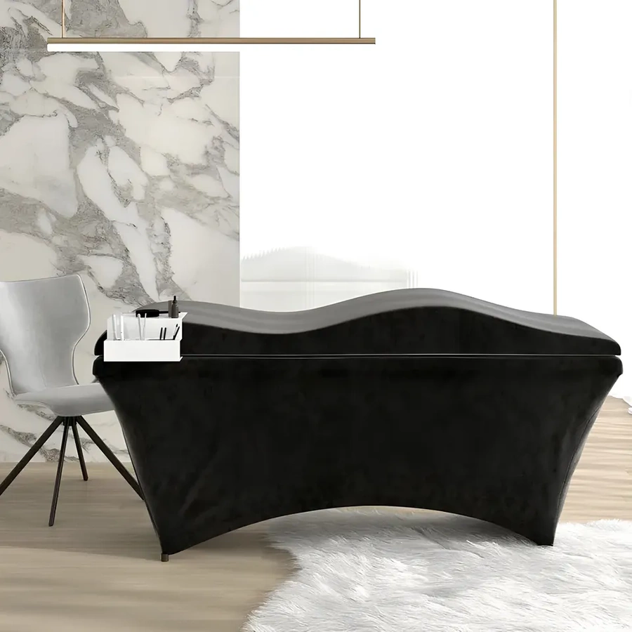 Pokrowiec na łóżko kosmetyczne - czarny