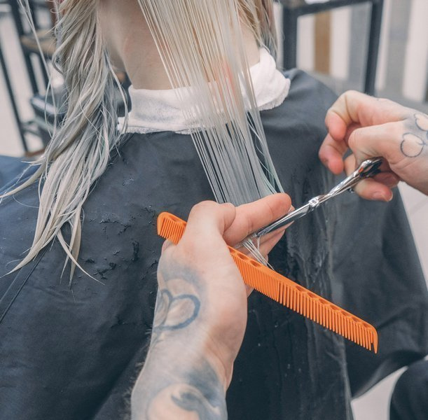 Nożyczki fryzjerskie degażówki złote zestaw 2 sztuki