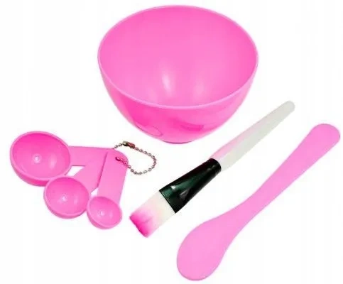 Zestaw do mieszania oraz nakładania maseczek różowy