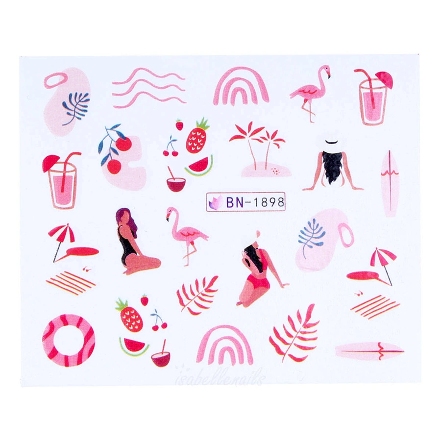 Naklejki wodne na paznokcie plaża BN-1898