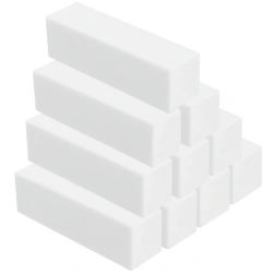 Blok polerski do paznokci kostka 100/100 biały – trwały zestaw 10 sztuk
