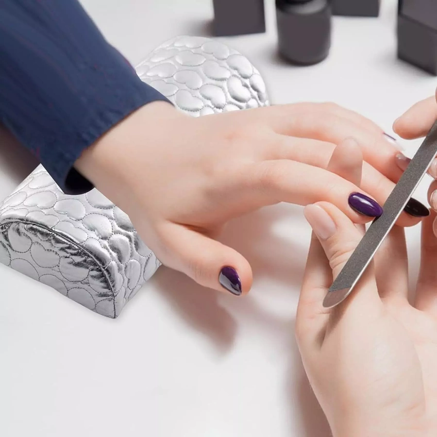 Poduszka pod dłonie do manicure - srebrny