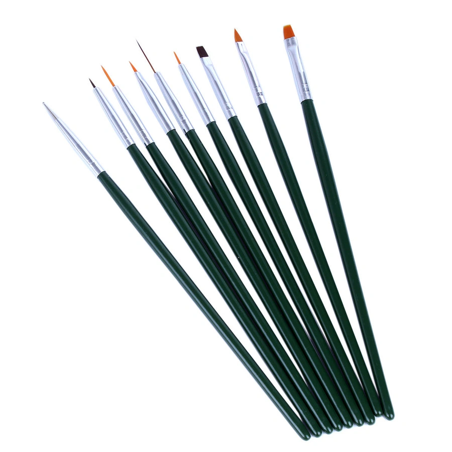 Zestaw pędzelków do żelu i zdobień 9 sztuk