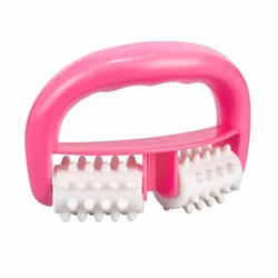 Masażer antycellulitowy, roller dwustrefowy do masażu, różowy