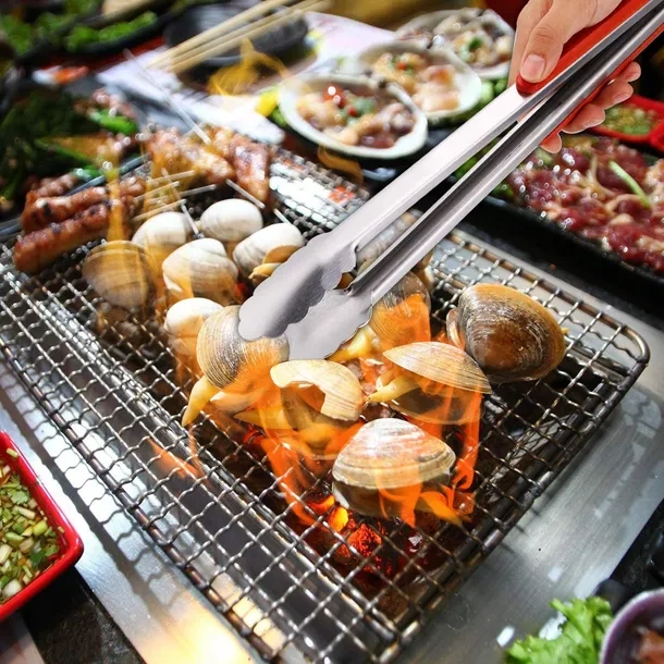 Metalowe szczypce kuchenne 21 cm