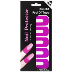 Osłonki do malowania paznokci ochronne gumowe różowe 10 sztuk