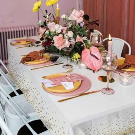 Jednorazowy obrus foliowy biały 274 x 137 cm