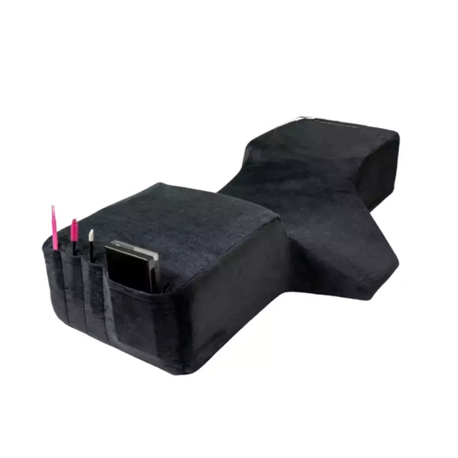 Poduszka kosmetyczna do przedłużania rzęs, czarna