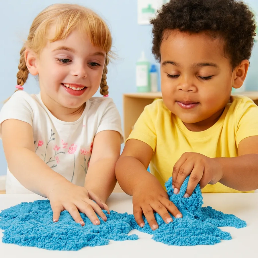 Piasek Kinetyczny 1 kg Żółty – Super Plastyczna Piaskolina dla Dzieci