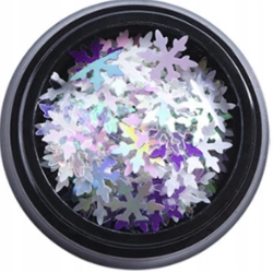 Ozdoby do paznokci śnieżynki holo #5