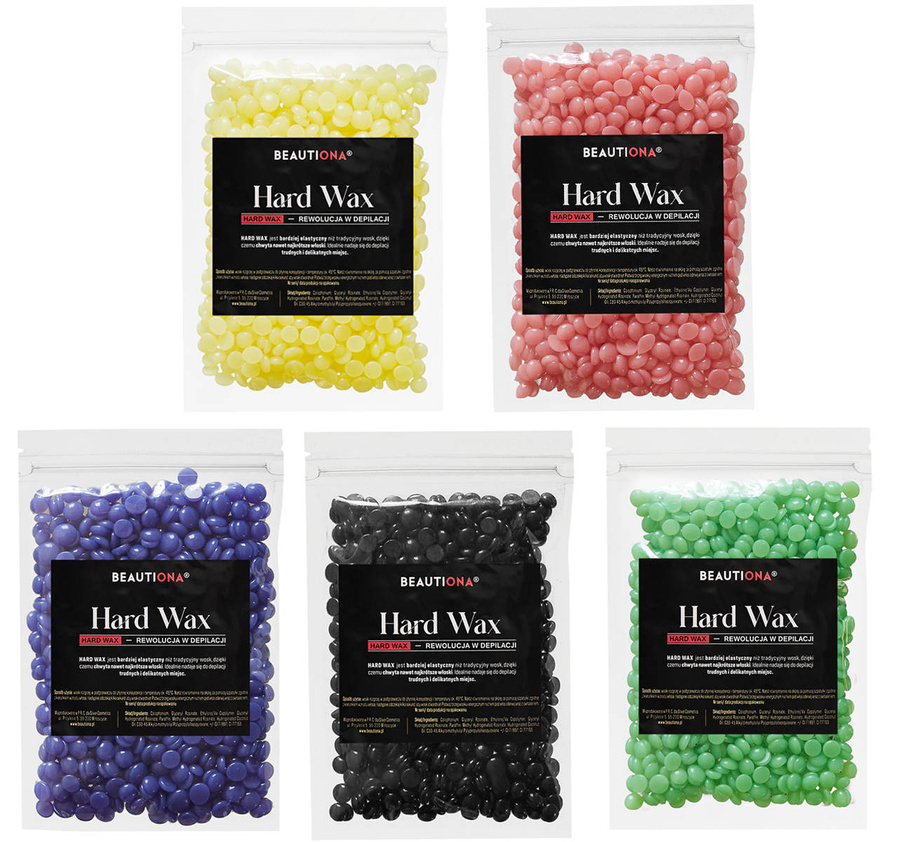 Zestaw do depilacji podgrzewacz biały 100W wosk 5x100 g