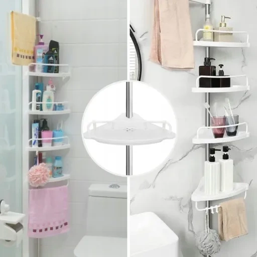 Teleskopowa półka narożna pod prysznic