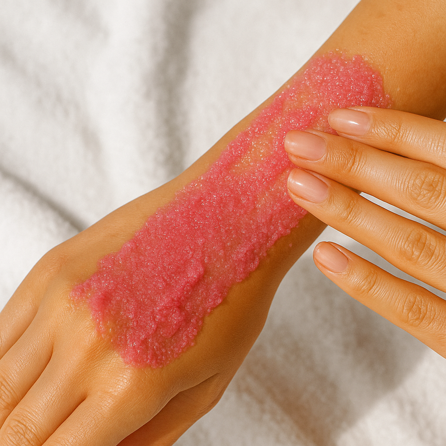 Peeling cukrowy do ciała o zapachu truskawkowej pianki 250 ml