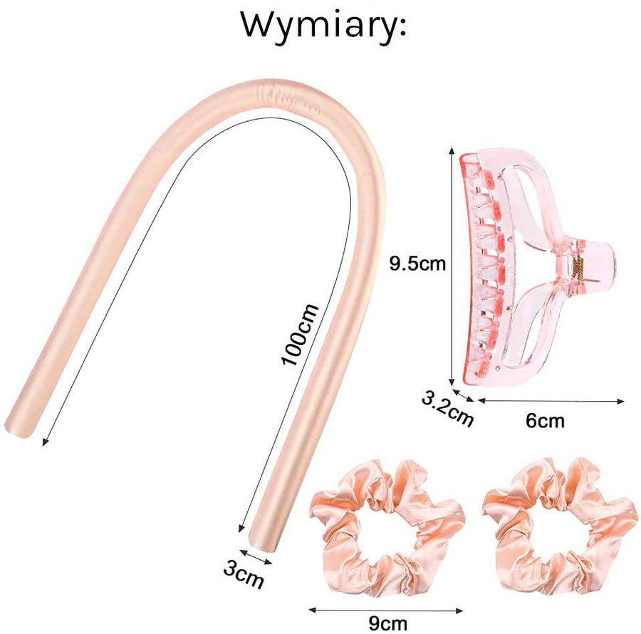 Jedwabny wałek do włosów – Rose