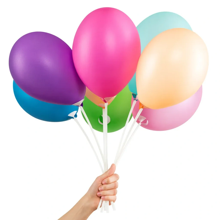 Patyczki do balonów z koszyczkami 100 szt 40 cm