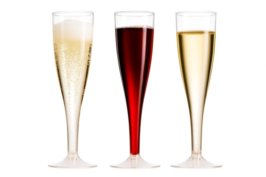 Plastikowe kieliszki do szampana 10 szt 120 ml