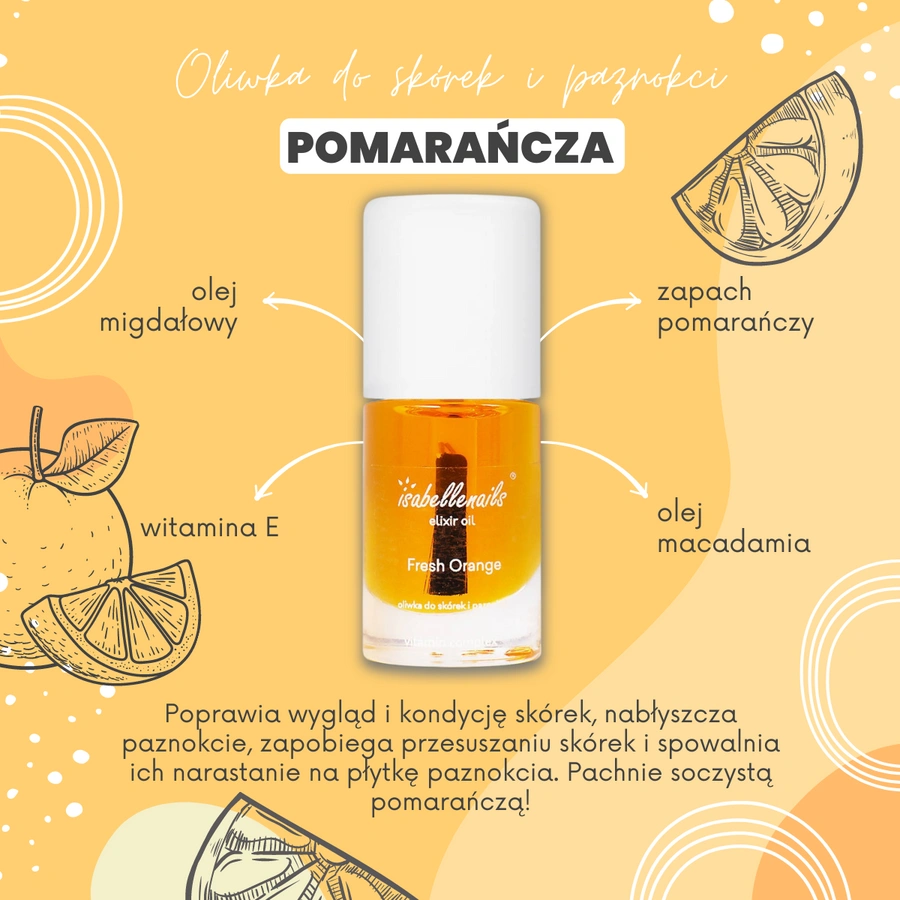Oliwka do skórek i paznokci Pomarańczowa olejek 7 ml