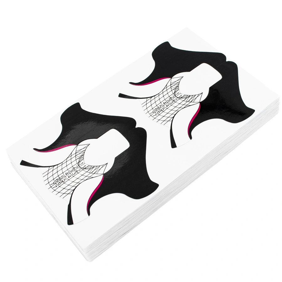 Szablony do przedłużania paznokci żelem szerokie 100 szt.