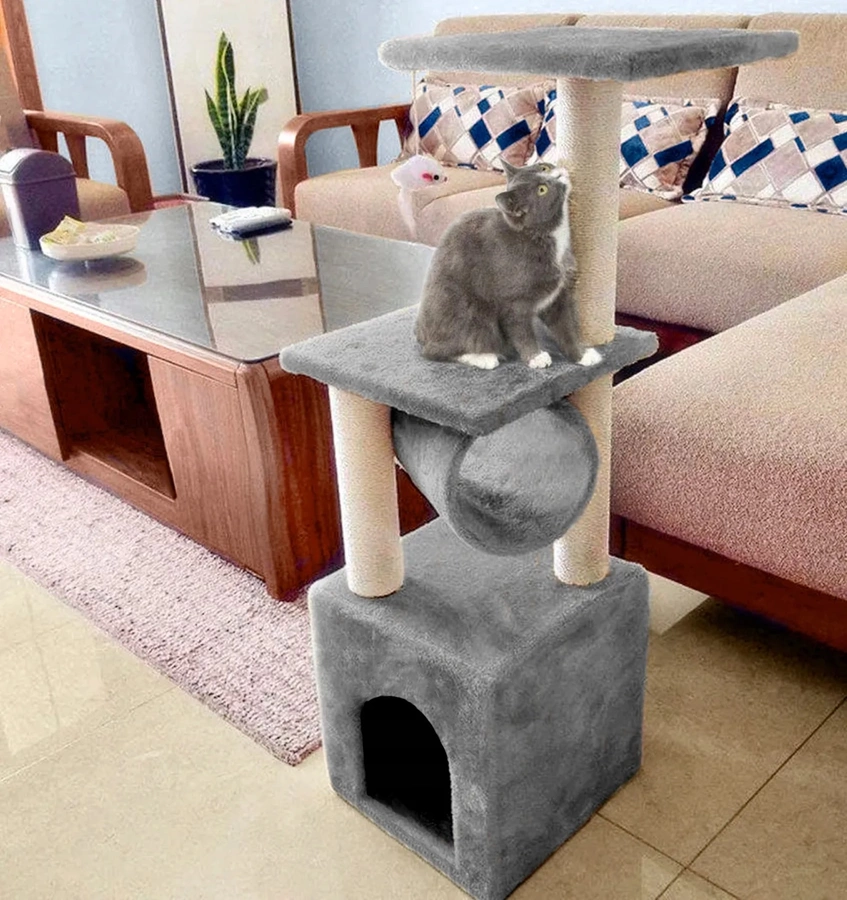 Drapak dla kota drzewko 91 cm – 5 poziomów, domek i legowisko