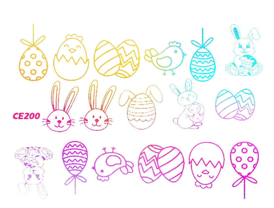 Naklejka wodna wielkanocna CE200