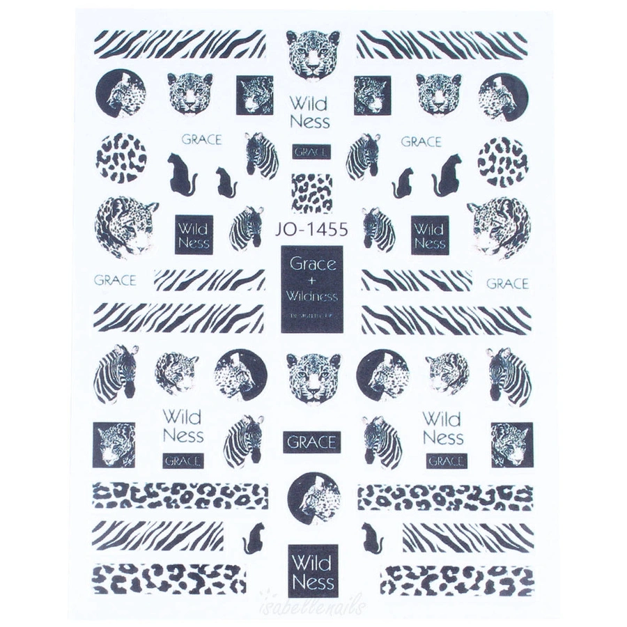 Naklejki 3D na paznokcie zebra JO-1455