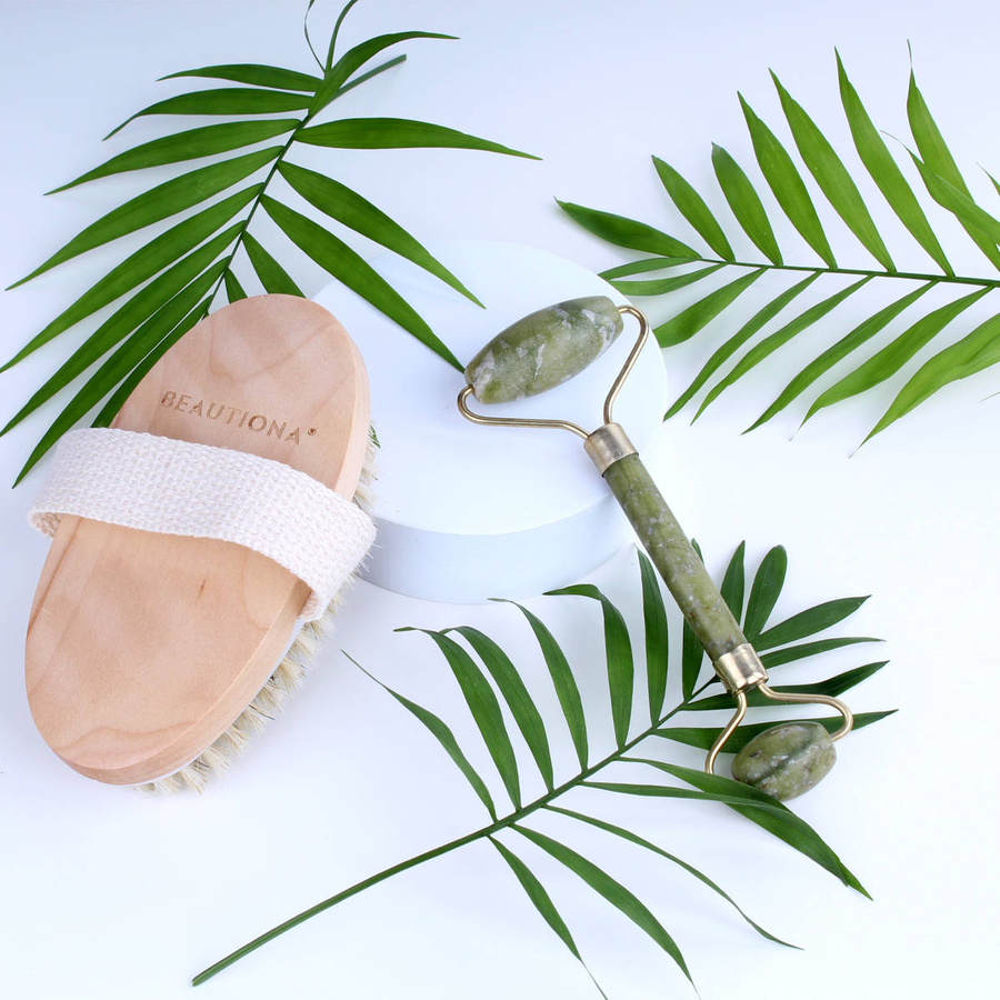 Szczotka naturalna do masażu na sucho