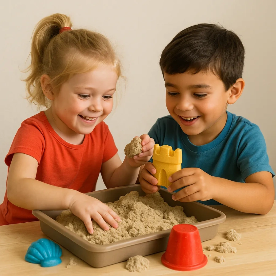 Piasek Kinetyczny 1 kg Pomarańczowy – Super Plastyczna Piaskolina dla Dzieci