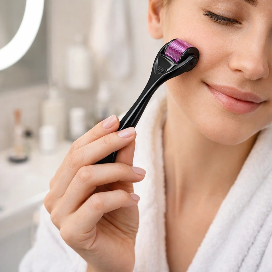 Derma roller do twarzy mezoterapia igłowa masażer z igłami 0,5 mm