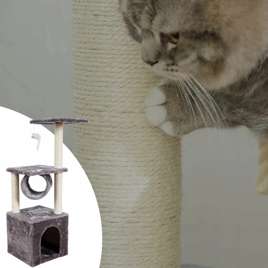 Drapak dla kota drzewko 91 cm – 5 poziomów, domek i legowisko