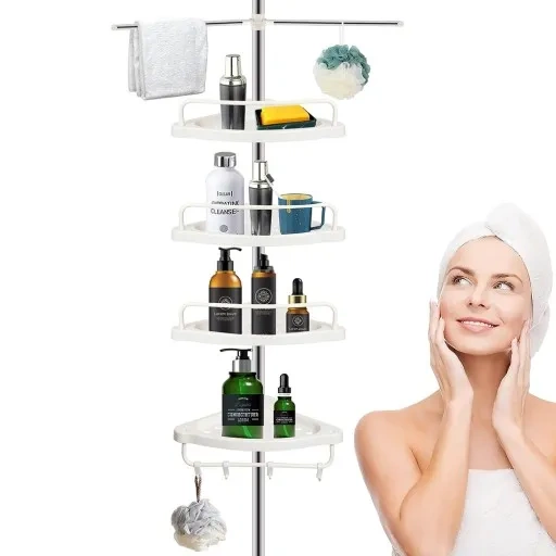 Teleskopowa półka narożna pod prysznic