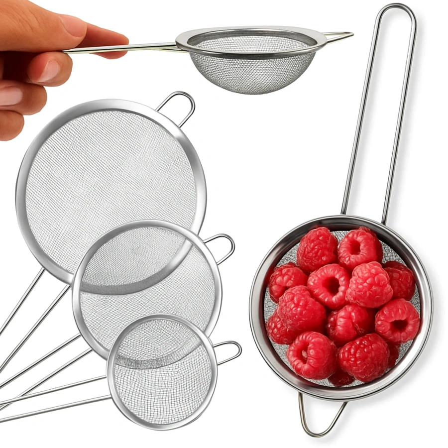 Zestaw sitek kuchennych stalowych 3 szt.