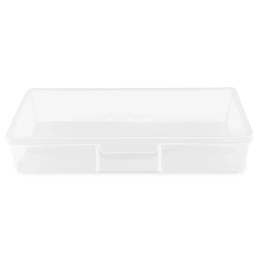 Puste zamykane pudełko na pilniki, pędzle i akcesoria