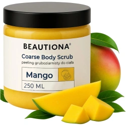 Peeling cukrowy gruboziarnisty do ciała o zapachu mango 250 ml