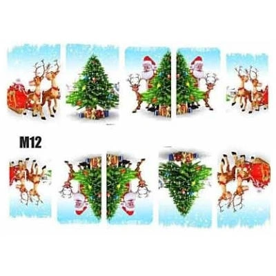 Naklejki wodne świąteczne na paznokcie M12