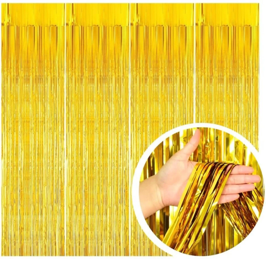 Kurtyna dekoracyjna w kolorze złotym