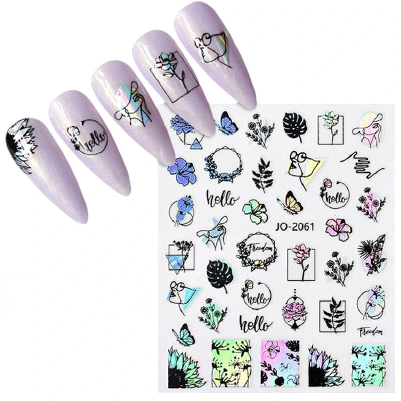 Naklejki na paznokcie samoprzylepne motyw roślinny