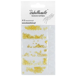 Ozdoby do paznokci, kształty geometryczne złote 3D 250 sztuk