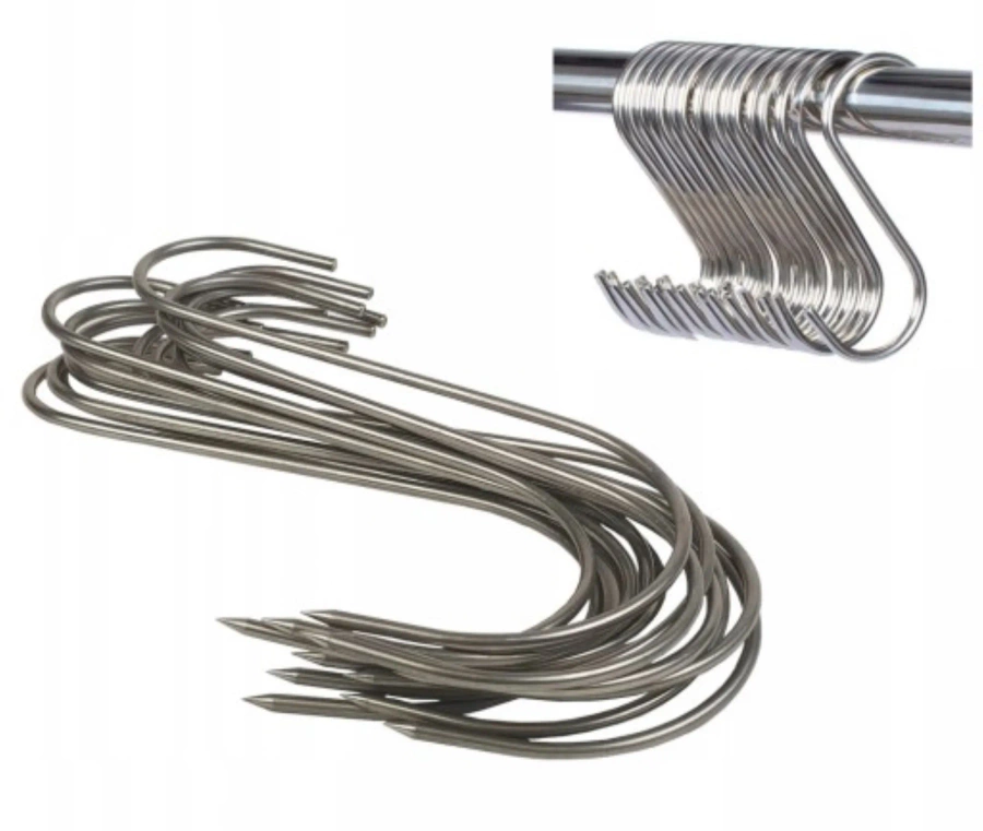 Haki wędzarnicze do wędlin stalowe 15 szt