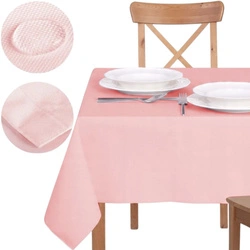 Jednorazowy obrus foliowy różowy 274 x 137 cm