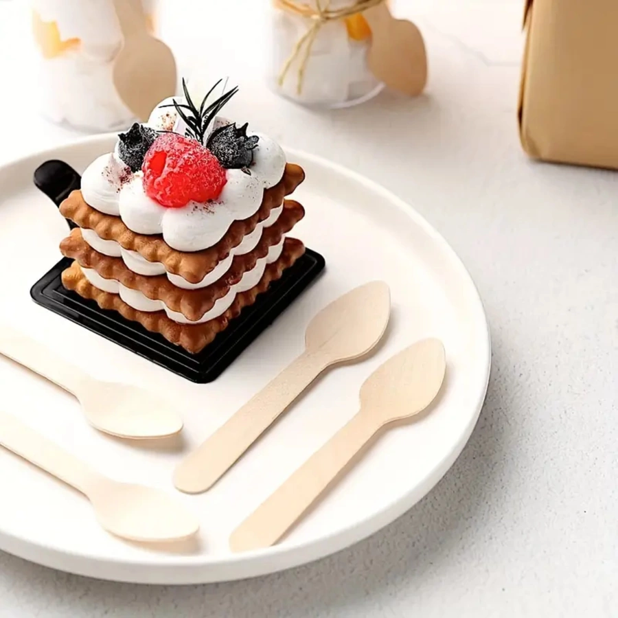 Łyżki drewniane jednorazowe 11 cm 100 szt