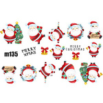 Naklejki wodne świąteczne na paznokcie M135