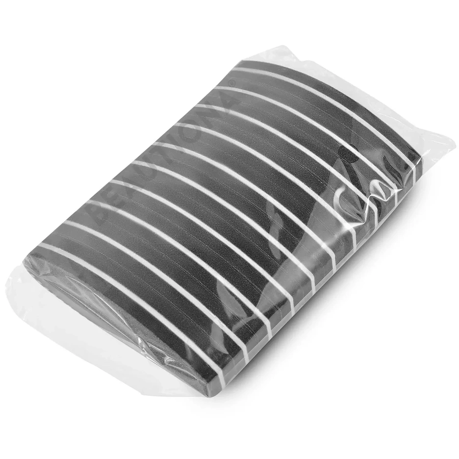 Mini polerka do paznokci, blok polerski czarny 100/180 łódka buffer 10 sztuk