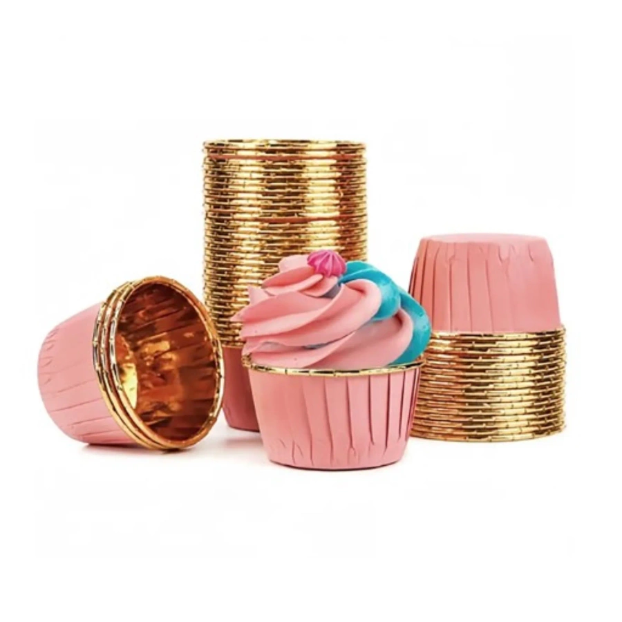 Papierowe foremki do muffinek różowe 50szt