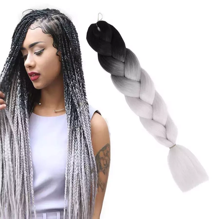 Włosy syntetyczne kolorowe warkocze ombre B33