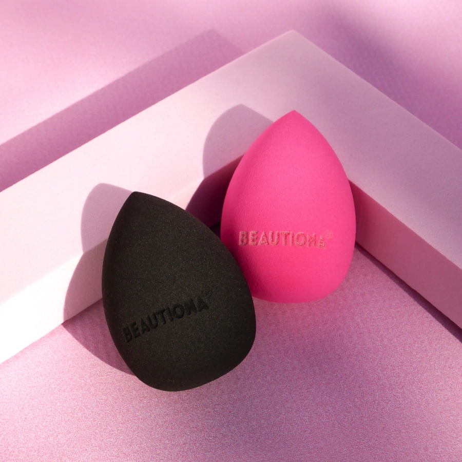Beautiona gąbka do makijażu czarny blender w kształcie łezki